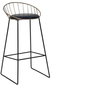 Tabourets de bar modernes en velours vert Comptoir de cuisine chaises de salle à manger avec dossier et repose-pieds Cadre en métal noir - Product Image 2