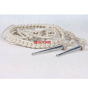 อุปกรณ์เครื่องแบบพิธีการ QUICK WAY INDUSTRIES สายสะพายไหล่สีเงินแบบกำหนดเองพร้อมปลายโลหะสีเงิน - Product Image 5