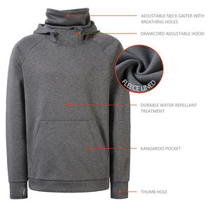 Meilleures ventes, service OEM, sweat-shirt imprimé coupe-vent 100% coton, écologique, basique, nouveau design, lavé, délavé, cagoule - Product Image 3