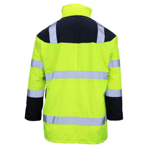 Chaqueta de seguridad de alta visibilidad de invierno para hombre Chaqueta impermeable con mangas largas Chaqueta DE TRABAJO DE SEGURIDAD reflectante - Product Image 3
