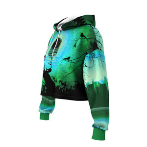 Precio de Venta caliente Sudaderas con capucha recortadas Mujeres Precio al por mayor Sudaderas con capucha recortadas de impresión de gran tamaño En stock Sudaderas con capucha recortadas Mujeres - Product Image 5