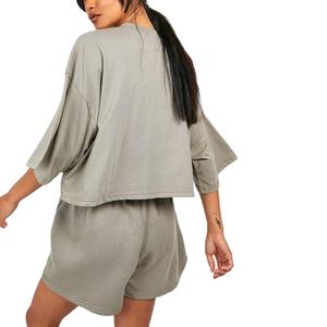 Ensemble d'été pour femmes, tenue deux pièces ample, idéale pour la plage ou les voyages, style d'été pour femmes, ensemble assorti en coton mélangé, 2026 - Product Image 4