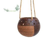 Pot Tanaman Gantung Kotak dari Kulit Kelapa Alami Ramah Lingkungan Terlaris, Kapasitas Dapat Disesuaikan untuk Penggunaan di Kebun, Pot Bunga