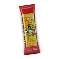 Pâtes séchées égyptiennes Tonton, certifiées ISO 9001 et HALAL, farine de blé, 1,2-1,6 mm, boîte/sac de 0,5 kg, durée de conservation de 18 mois