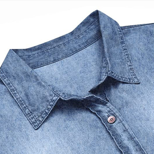 Primavera y otoño nueva ropa de calle alta ropa mujer Jeans Casual lavado Denim diseño adecuado mujer Camisa vaquera - Product Image 5