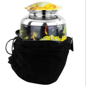 Premium Handmade Butterfly Urn Aluminium Cremation Vessel for <b>Baby</b> and Pet Ashes from India - Product Image 6