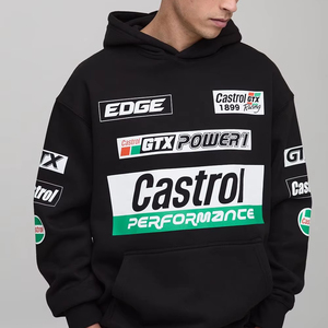 เสื้อพูลโอเวอร์สตรีทแวร์แบบใหม่สำหรับฤดูหนาว ขายส่ง น้ำหนัก 450 กรัม ผ้าฝ้าย 100% เนื้อหนา อุ่นสบาย เป็นมิตรกับสิ่งแวดล้อม ระบายอากาศได้ดี ใส่ได้ทั้งชายและหญิง รับสกรีนลายตามสั่ง - Product Image 1