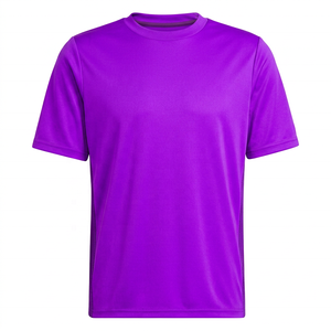 Camiseta Rosa de Cuello Redondo y Manga Corta, Unisex, Corte Regular, Color Sólido, Poliéster - Product Image 6