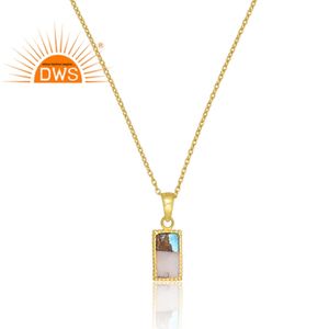 Collier Pendentif Plaqué Or 18K en Argent Sterling 925 de Créateur, Vente Chaude, Fabricant de Bijoux Demi-Ornementaux - Product Image 2