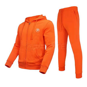 Conjunto Deportivo Informal con Cremallera Simple para Hombre, Color Naranja, Conjunto Deportivo Liso para Hombre - Product Image 6