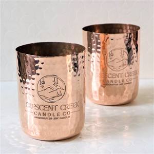 Porte-cire votif en métal cuivré fait à la main Récipient en étain avec couvercle pour la fabrication de bougies Décoration élégante de la maison Lanterne ou pot - Product Image 1