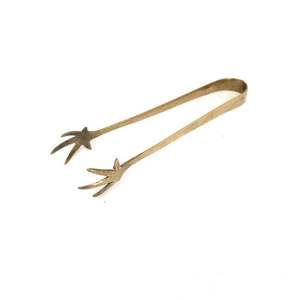 Pinces de cuisine en laiton pur fabriquées à la main, antidérapantes, pour servir les aliments, steak, pain, salade, outil de cuisson résistant à la chaleur, en métal - Product Image 1