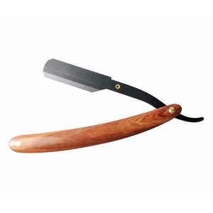 Manche en bois Rasoir droit de barbier à lame unique Rasoir de barbier à rasage sur mesure - Product Image 3