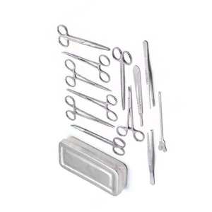 Kit de dissection de base, 13 pièces, ensemble d'instruments chirurgicaux manuels, acier inoxydable de haute qualité, outils complets pour chirurgie mineure - Product Image 3