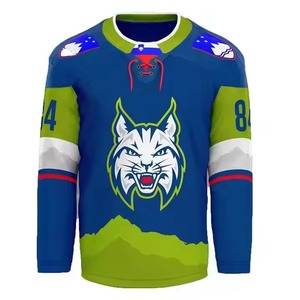 Maillots de hockey respirants personnalisés par sublimation pour les sports d'équipe Maillots de hockey sur glace avec tailles personnalisées Équipe personnalisée - Product Image 1
