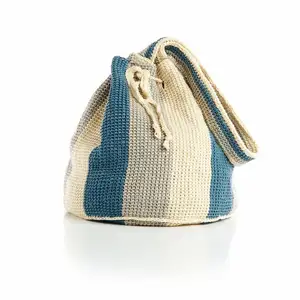 Crochet Shoulder Bag Large Capacity Handbag Mix Color Knit Handbag, For Complete Details about Crochet bag Contact us