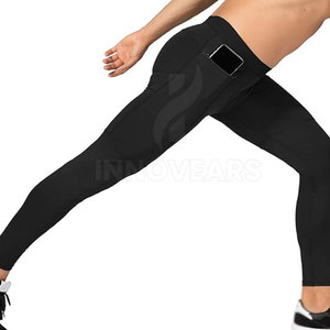 Pantalones de chándal de compresión de estilo deportivo táctico para hombre más vendidos logotipo personalizado tela de lona de cintura elástica informal en línea al por mayor - Product Image 3