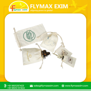 Sac cadeau en mousseline de coton avec cordon coulissant, Non toxique, écologique, pour les bijoux - Product Image 3