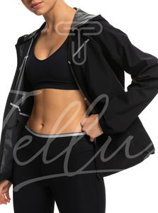 Chaqueta cortavientos para mujer, venta al por mayor, chaqueta ligera de secado rápido para exteriores, cortavientos impermeable transpirable con capucha - Product Image 4