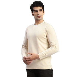 T-shirt à manches longues pour homme, col rond, 260g, coton French Terry, décontracté, séchage rapide, respirant, écologique, manches longues, fabricant OEM - Product Image 3
