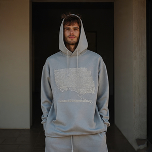 High Quality 100% Cotton <b>Pullover</b> Hoodies Fashionable Solid Pattern Sweatshirts for <b>Men</b> Women - Product Image 5