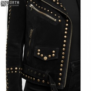 Veste en cuir Western Cowgirl pour femmes pour dames Vêtements d'extérieur en cuir élégants pour femmes Veste en cuir personnalisée - Product Image 5