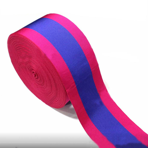 Rubans roses OEM, rubans moirés pour médailles, rubans en soie de haute qualité, vente en gros de rubans en soie de couleurs unies, fabricants - Product Image 1