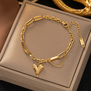 เครื่องประดับแฟชั่นขายดี สร้อยข้อมือสแตนเลสชุบ PVD 18k สไตล์ฮิปปี้ กอธ ประดับมุก สำหรับผู้หญิง - Product Image 3