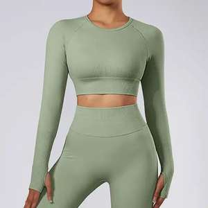 Entraînement Fitness Wear 2025 Sublimation Yoga Set Femmes Vêtements Fitness Yoga Leggings Sans Couture Gym Soutien-Gorge Ensemble Plus La Taille OEM Service - Product Image 2