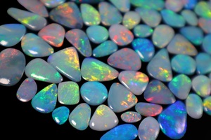 Australien Naturel Opale Doublet Cabochons Lot d'Opale Bijoux Opale Grossiste - Product Image 3
