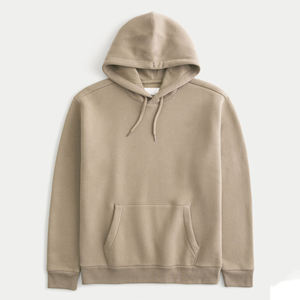 Sweats à capuche élégants automne/hiver, brodés, unis, coupe confortable, design personnalisable, 100% coton, coupe classique, poche tricotée - Product Image 5