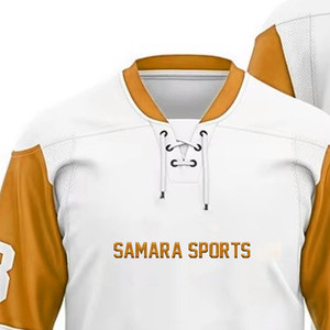 100% poliéster transpirable impreso sublimación hombres Hockey sobre hielo Jersey diseño personalizado ropa deportiva-Hockey Wear camisas - Product Image 2