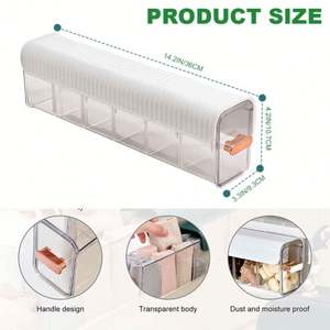 Organizador de Cajones Tres en Uno para Armario, Separador de Calcetines, Organizador de Ropa Interior Transparente para Colgar en la Pared - Product Image 5