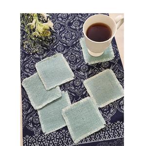 Creative Linen Coaster for Placemat <b>Square</b> Coaster Made of Best Quality Fabric Mats & Pads Linen coaster for Low Price - Product Image 3