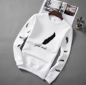 Sudadera de hombre de alta calidad M & F con logotipo personalizado 100% poliéster algodón patrón 3D tejido de punto teñido liso para invierno - Product Image 4