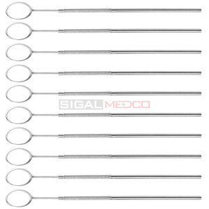 Ensemble de 10 miroirs buccaux dentaires manuels professionnels # Couteau chirurgical allemand en acier inoxydable de 6 mm avec manche, certifié CE Classe I, pour usage en chirurgie générale - Product Image 6