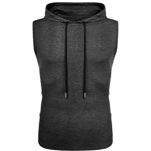 Sweat-shirt épais et lourd sans manches pour homme, sweat-shirt personnalisé avec logo, polaire 100% coton, coupe régulière, séchage rapide, respirant - Product Image 4