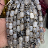 Xulin Vente en gros de perles de pierres précieuses naturelles de 10x14mm, 12 pièces par brin, style vintage, perles facettées pour accessoires de bijoux faits à la main