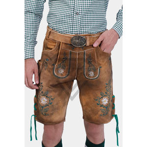 Doux Léger Nouveau Cuir Véritable Haute Qualité Personnalisé Lederhosen Fournisseur Bavarois Vêtements Trachten Shorts pour Hommes - Product Image 5