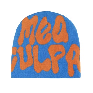 Gorro de Punto Jacquard con Letras de Moda Coreana, Estilo Hip Hop, Otoño e Invierno, Europa y América, Tendencia 2026 - Product Image 1