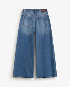 Pantalon en jean décontracté pour femme, de haute qualité, respirant, à jambes larges, ourlet plié, coupe ample, lavable par Routine Vietnam - Product Image 2