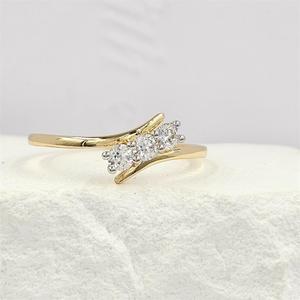 แหวนแต่งงานชุบโรเดียมสีเงิน925ทอง14K คลาสสิกสำหรับคู่รักที่งดงามและสง่างาม - Product Image 1