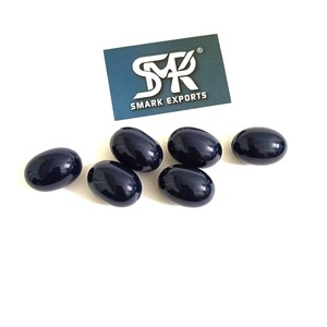 Cuentas de Resina Ovaladas Azul Marino Elegantes, Cuentas de Ángel Artesanales Ecológicas con Superficie Pulida para la Fabricación de Joyas, Accesorios de Bricolaje, Moda con Estilo - Product Image 3