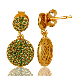 Natural Gemstone <b>Earrings</b> for Women 18k Gold Plated <b>Silver</b> Jewelry <b>925</b> <b>Silver</b> Dangle Drop <b>Earrings</b> for Women Gift for Her - Product Image 3