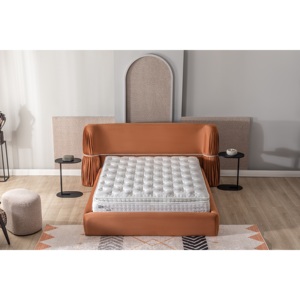 Muebles Modernos para el Hogar, Colchón Ortopédico Hipoalergénico de 30 cm con 5 Zonas de Muelles Ensacados, Cama de Tela Tejida para Dormitorio y Hoteles - Product Image 4