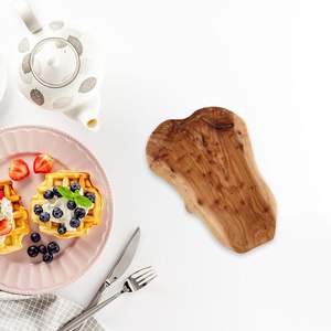 Plato de madera de raíz, plato de bambú para servir, bandeja de pan de madera, plato de fruta Irregular, cuenco de sándwich Vintage, tablero de masa rústico - Product Image 6