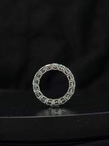 Labgrown diamant cvd Tennis Eternity Ring Jewelry D/VVS Emerald full band pour hommes et femmes - Product Image 4