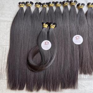 คุณภาพระดับพรีเมียมตัดจากผู้บริจาคคนหนึ่ง หนังกําพร้า 100% จัดชิดกับผู้ขายขายส่งผมดิบเวียดนามไม่มีการหลั่งไม่มีผมจํานวนมากที่ไม่ต่อกัน - Product Image 1