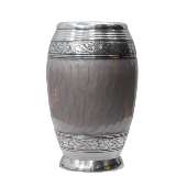 Modern Adult <b>Aluminium</b> Cremation Urns with Beautiful Pewter and Pink Black Enamel Finished For Funerals and Ashes Storage - Product Image 4