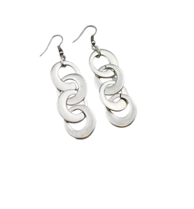 Pendientes de aro con corte de diamante de moda para mujer, de uso diario, de comercio exterior, de Alabama, 2024, los últimos modelos, gruesos, premium, multicolor. - Product Image 5